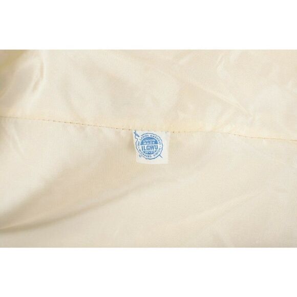 Vintage 60s 70s Womens Beige Tweed Coat Mid Length Size L  ILGWU Union Label - Picture 6 of 6